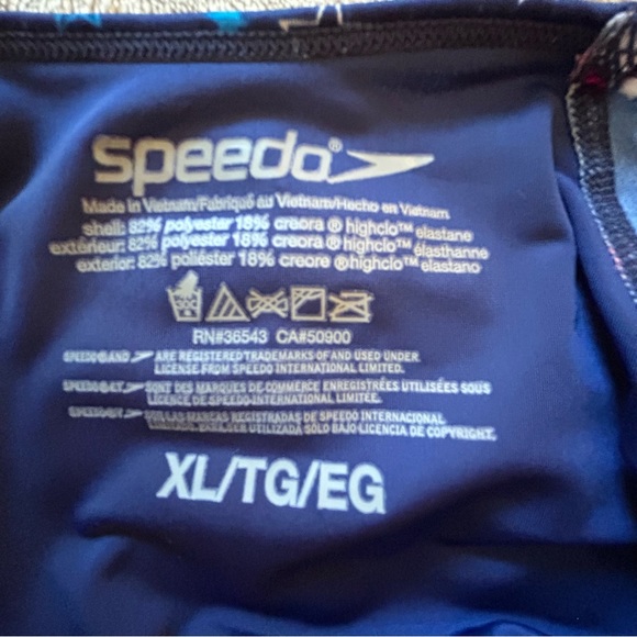 Speedo Girls' Long Sleeve Color Block UPF 50 Rash Guard  XL - Picture 5 of 9